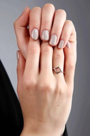 Heliophilia Silver Anillo de Zirconio Plateado Ajustable